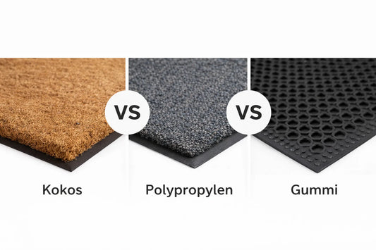 Fußmatten Material Vergleich: Kokos, Polypropylen oder Gummi?