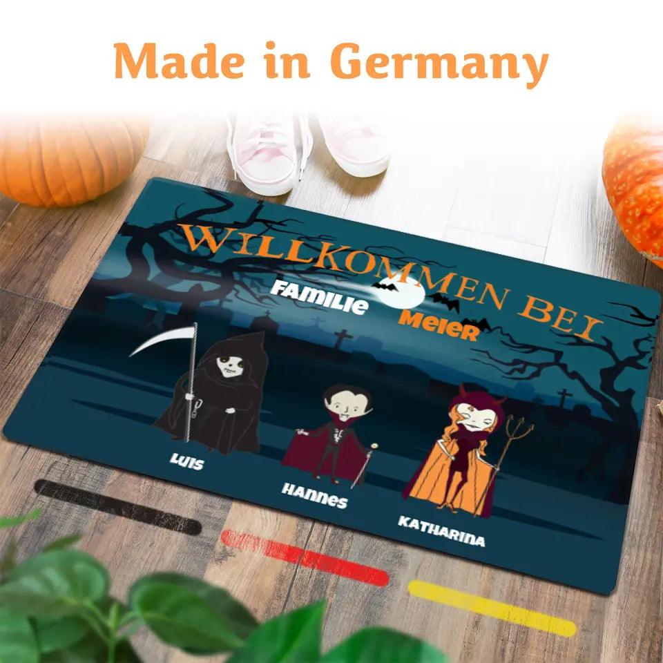 (AUSVERKAUFT) Personalisierbare Halloween Fußmatte