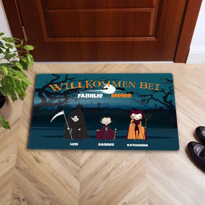 (AUSVERKAUFT) Personalisierbare Halloween Fußmatte