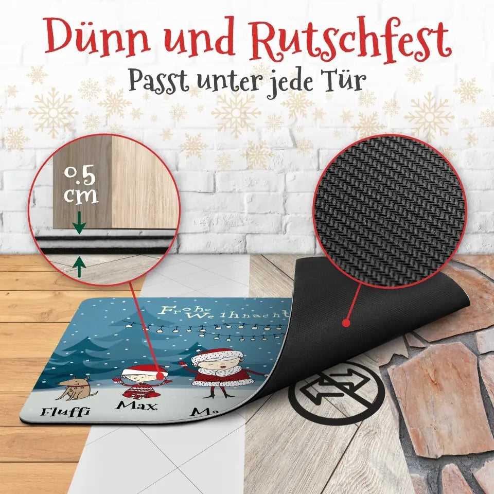 Personalisierbare Weihnachten Fußmatte