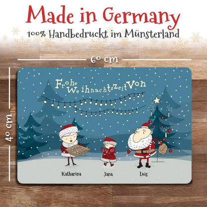 Personalisierbare Weihnachten Fußmatte