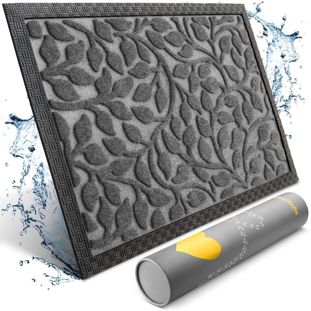 Große Fußmatte im Blattdesign