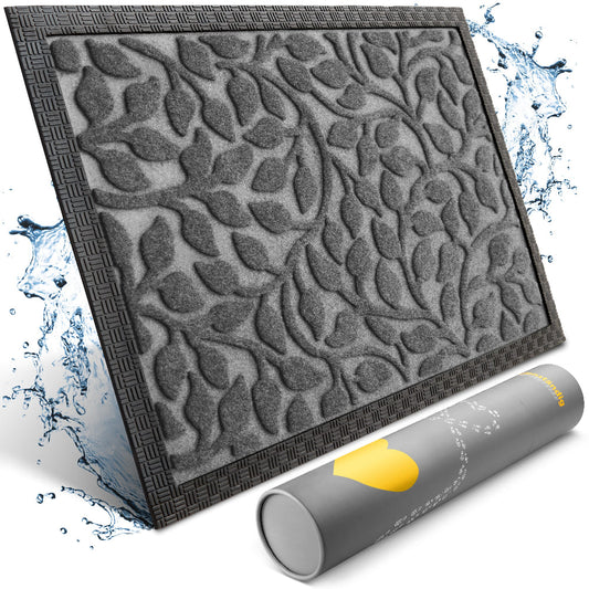 Große Fußmatte im Blattdesign