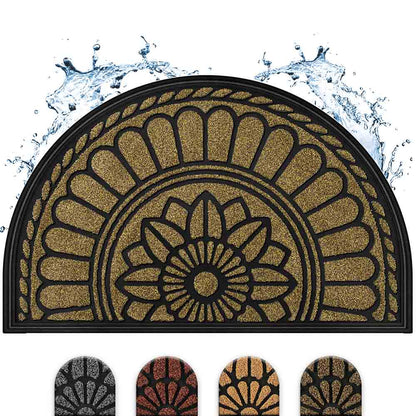 Wasserabweisende Eingangsmatte mit elegantem Blumenmuster in Beige und weiteren Farboptionen zur Auswahl.