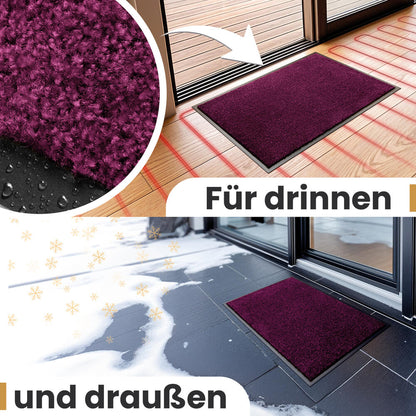 Lila Schmutzfangmatte ist perfekt geeignet für drinnen und draussen und haelt wetter stand