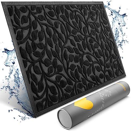 Die schwarze Fußmatte mit wasserabweisender Oberfläche wird gerollt geliefert und eignet sich ideal für den Eingangsbereich.

