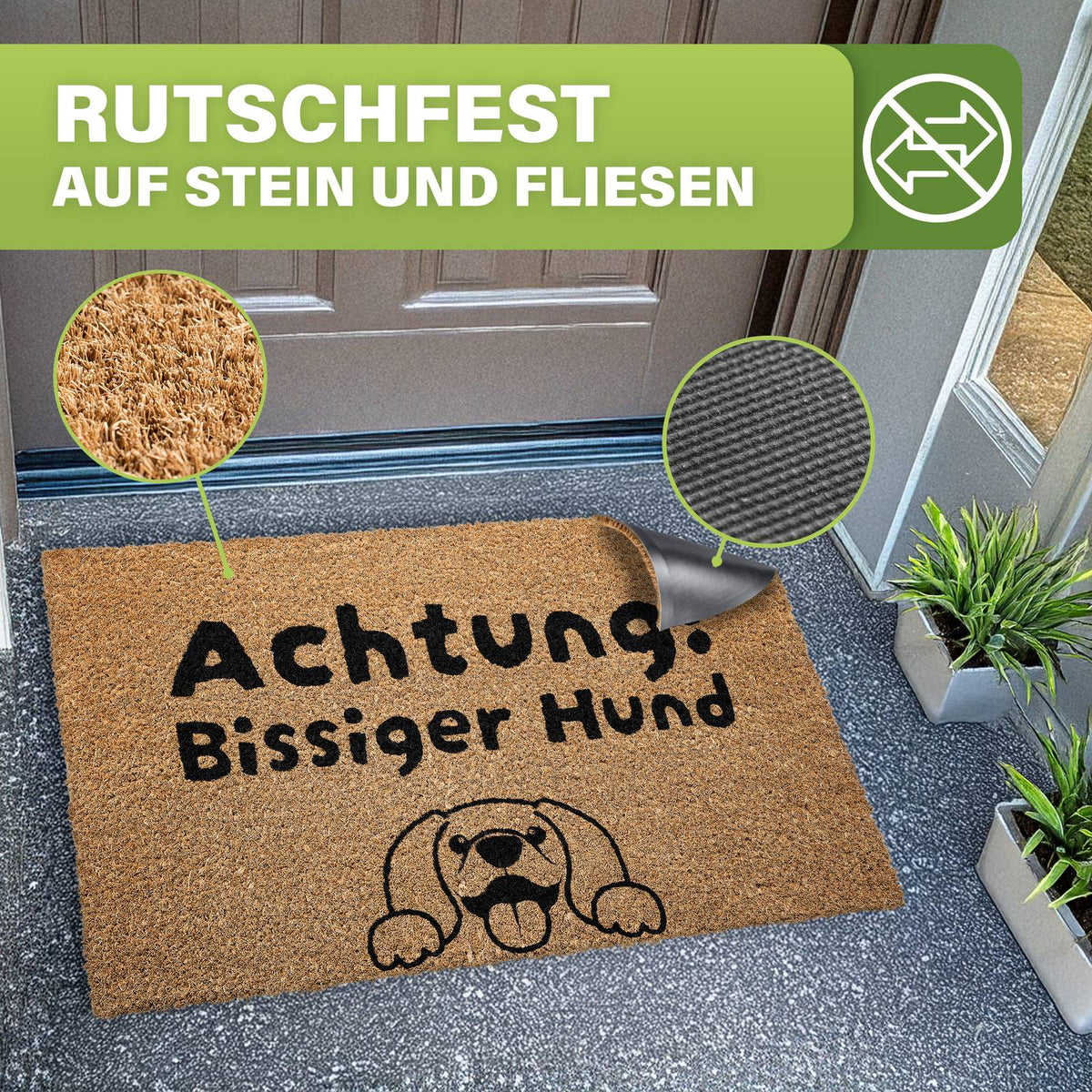 Kokos Fußmatte außen – wetterfeste Kokosmatte in vielen Motiven – Bild 7