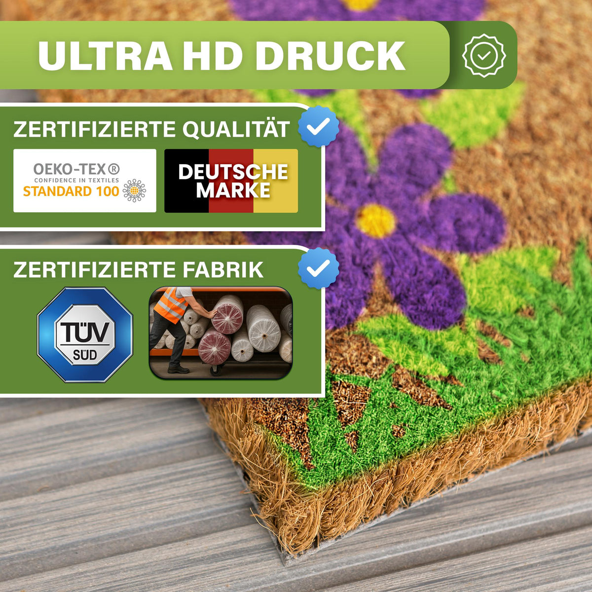 Kokos Fußmatte außen – wetterfeste Kokosmatte in vielen Motiven – Bild 13
