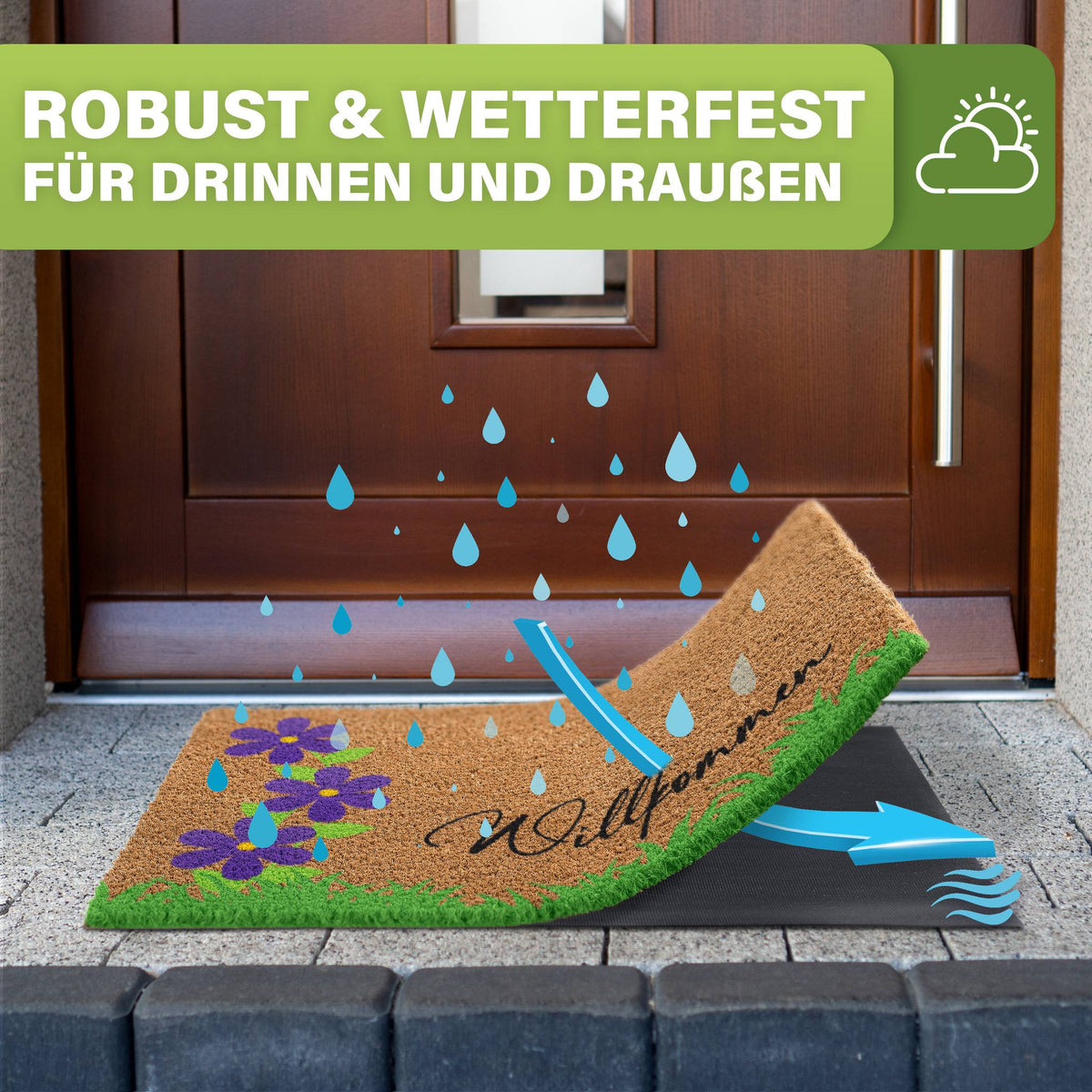 Kokos Fußmatte außen – wetterfeste Kokosmatte in vielen Motiven – Bild 14