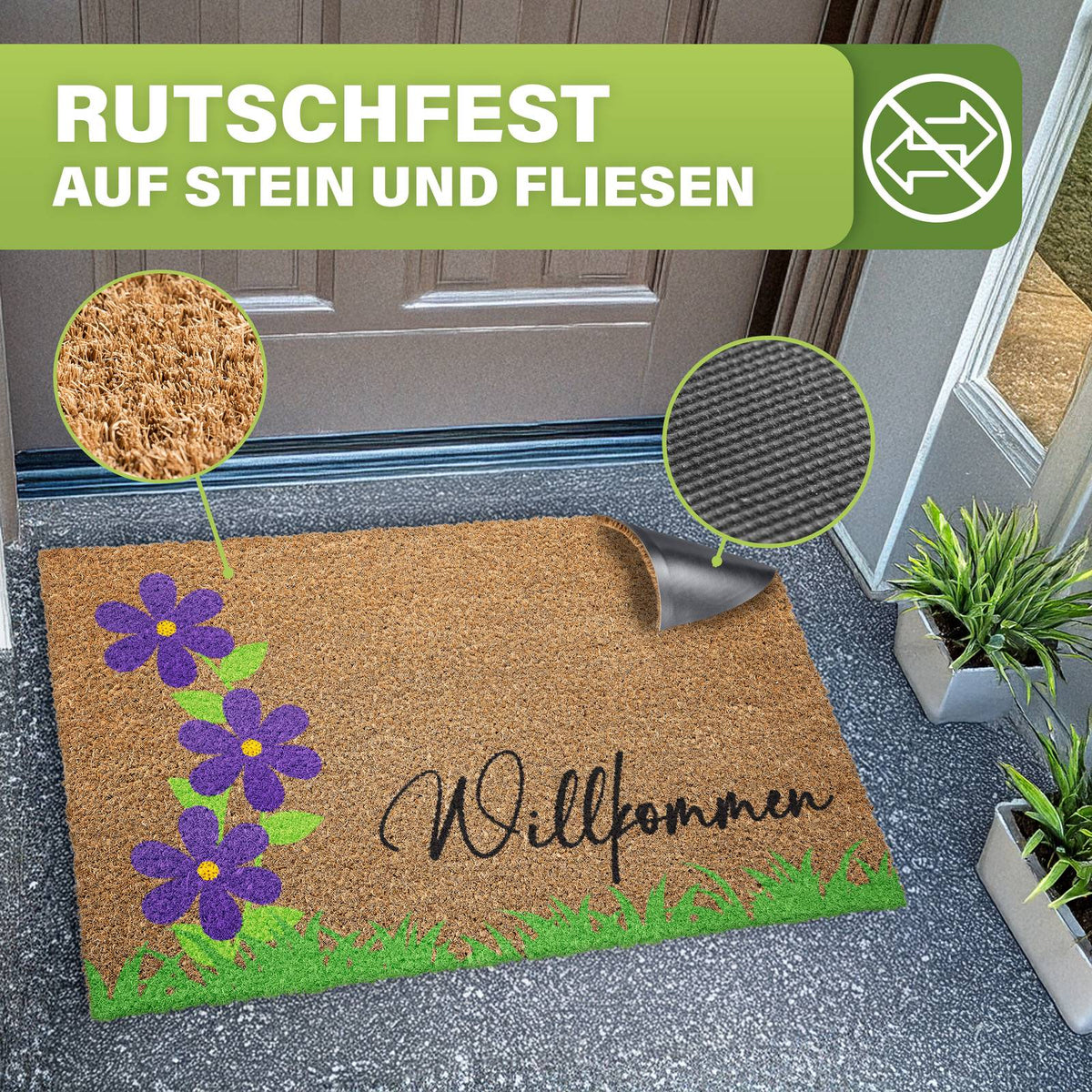 Kokos Fußmatte außen – wetterfeste Kokosmatte in vielen Motiven – Bild 15