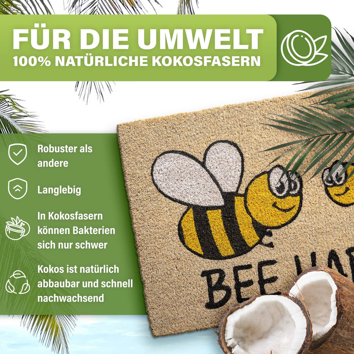 Kokos Fußmatte außen – wetterfeste Kokosmatte in vielen Motiven – Bild 19