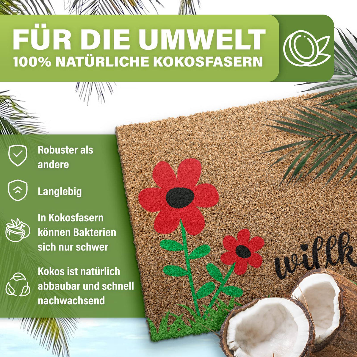 Kokos Fußmatte außen – wetterfeste Kokosmatte in vielen Motiven – Bild 34