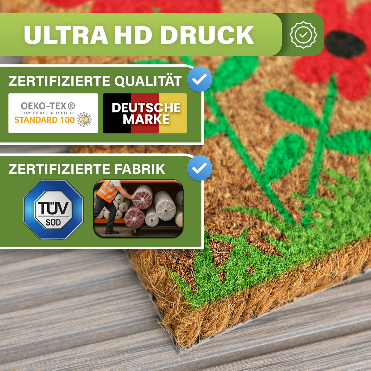 Kokos Fußmatte außen – wetterfeste Kokosmatte in vielen Motiven – Bild 35