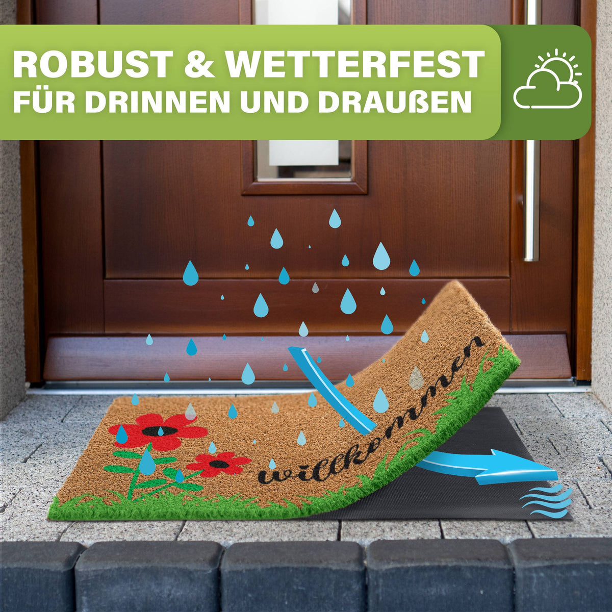 Kokos Fußmatte außen – wetterfeste Kokosmatte in vielen Motiven – Bild 36