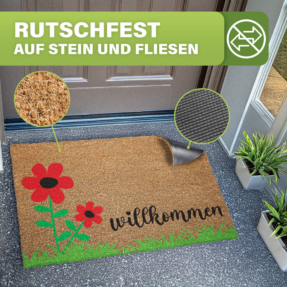 Kokos Fußmatte außen – wetterfeste Kokosmatte in vielen Motiven – Bild 37