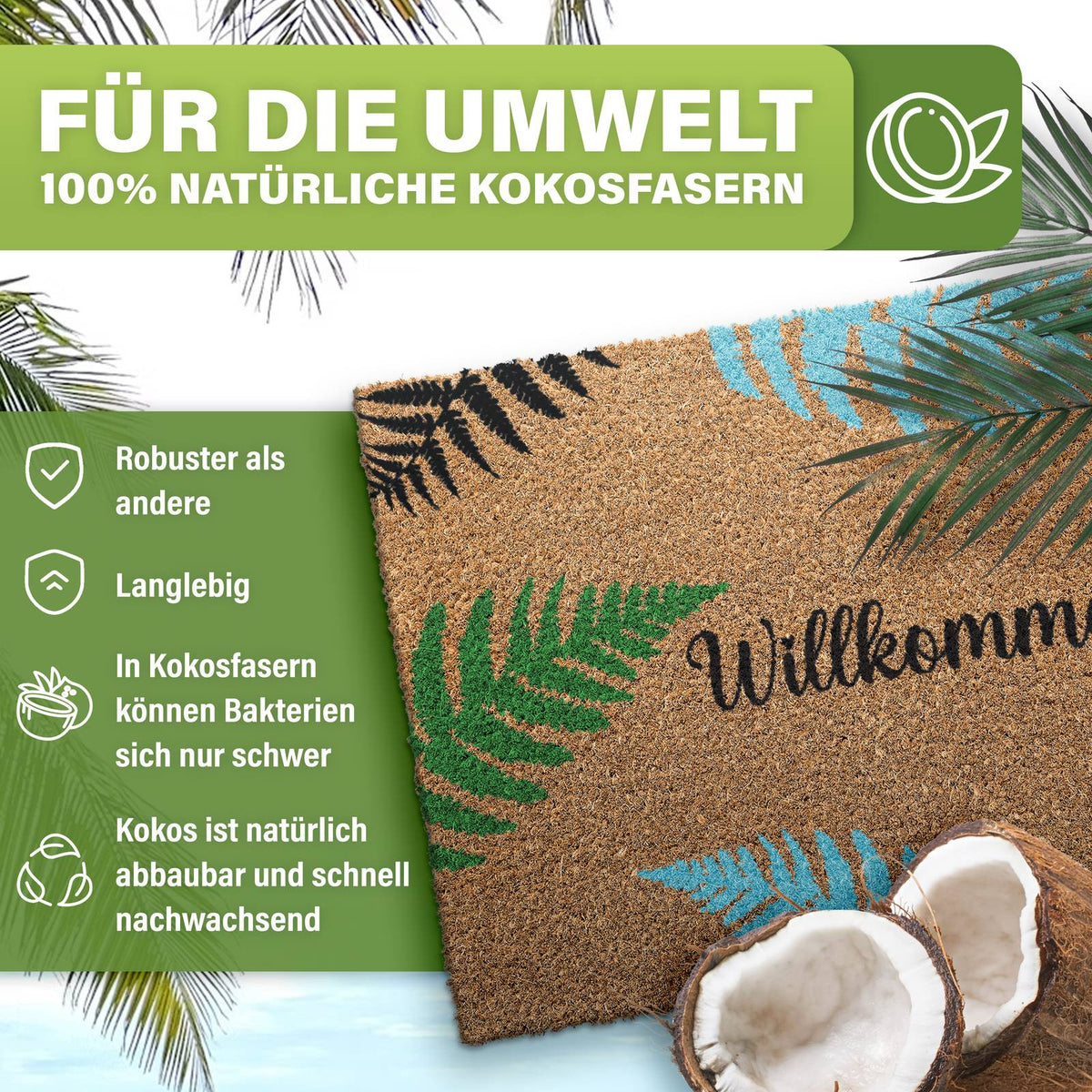 Kokos Fußmatte außen – wetterfeste Kokosmatte in vielen Motiven – Bild 41