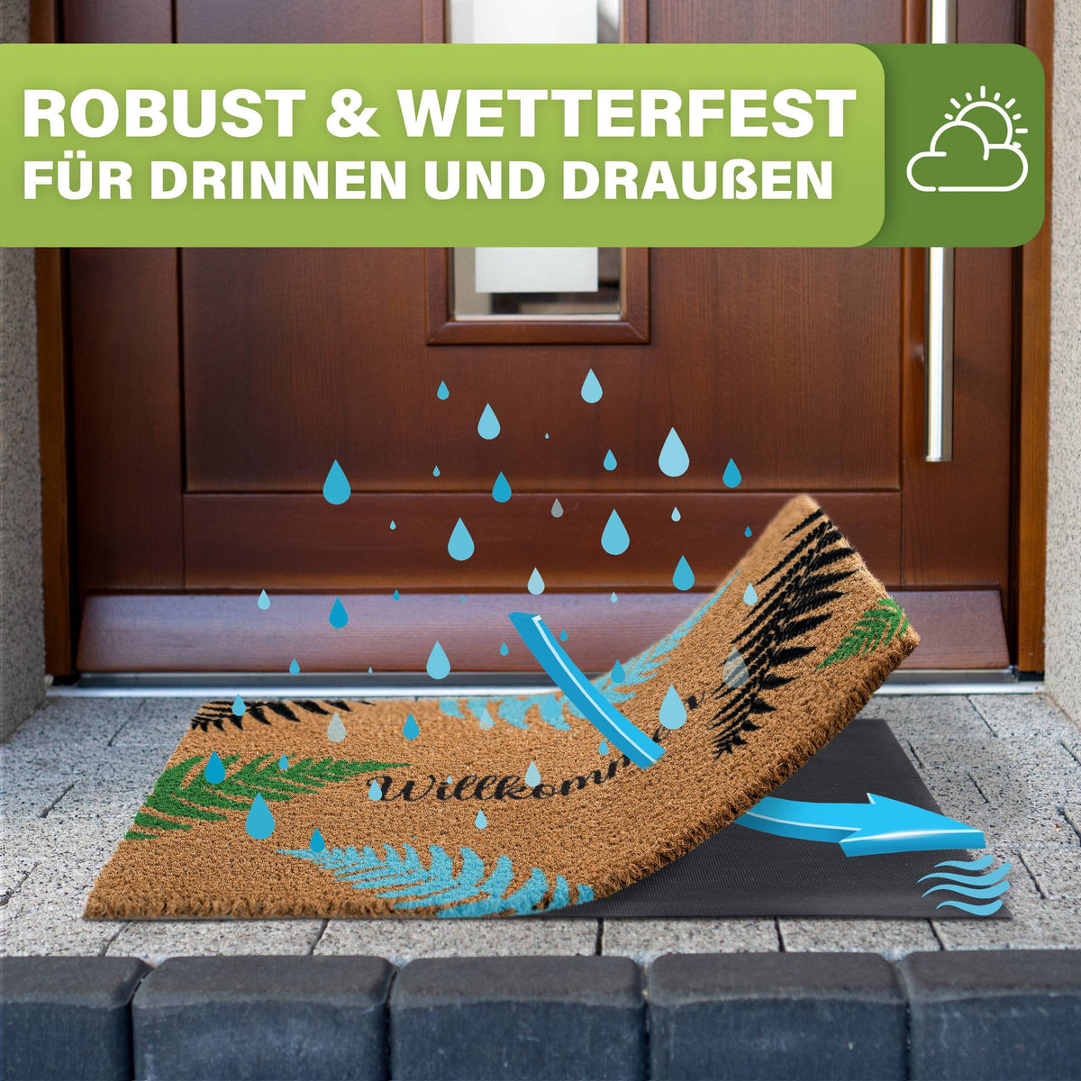 Kokos Fußmatte außen – wetterfeste Kokosmatte in vielen Motiven – Bild 43