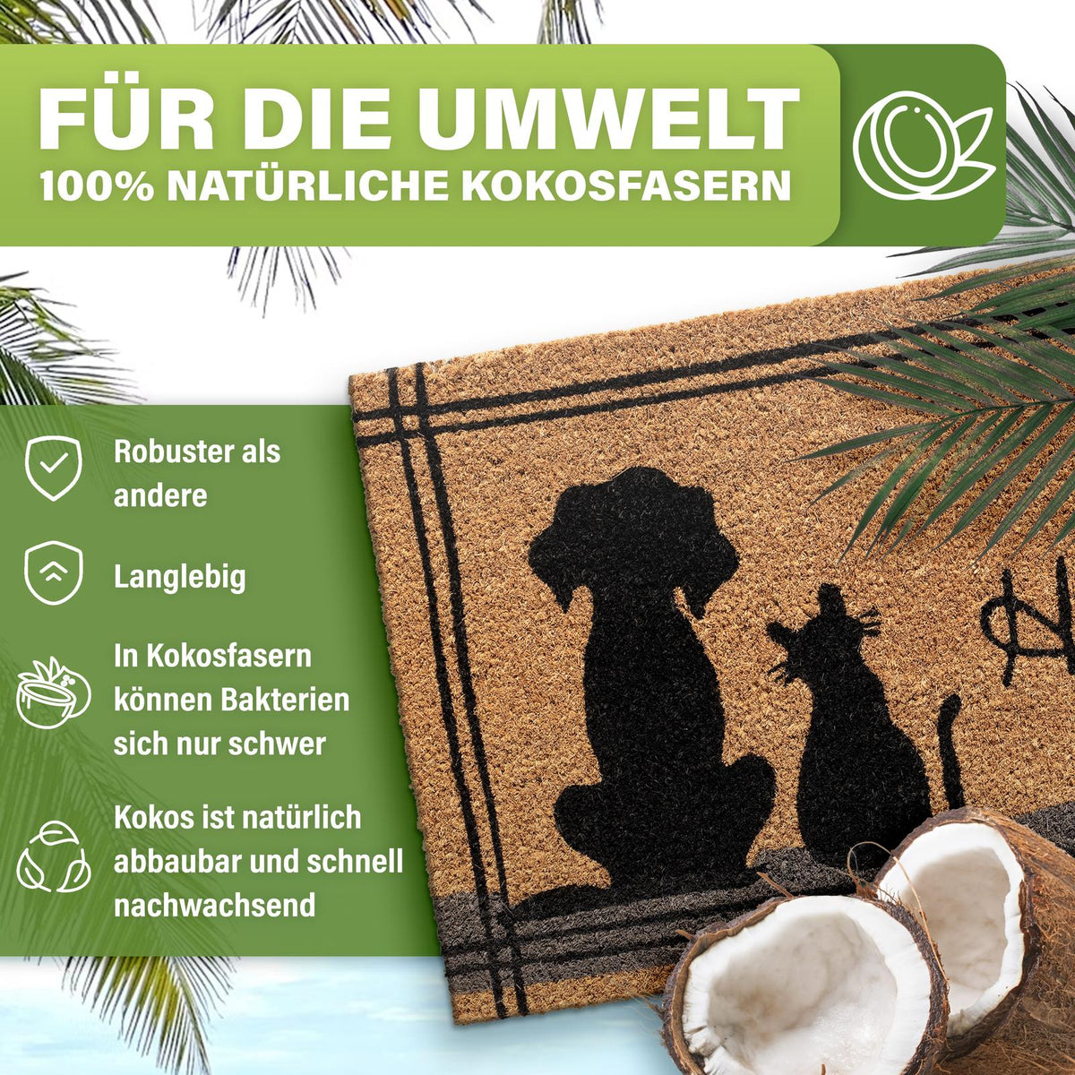 Kokos Fußmatte außen – wetterfeste Kokosmatte in vielen Motiven – Bild 49