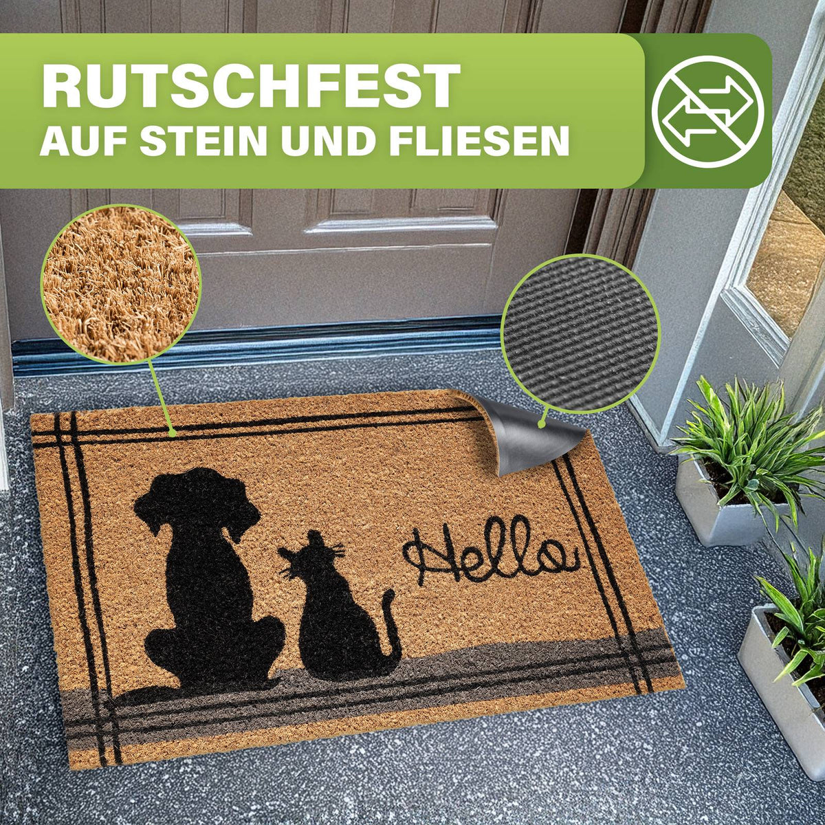 Kokos Fußmatte außen – wetterfeste Kokosmatte in vielen Motiven – Bild 52
