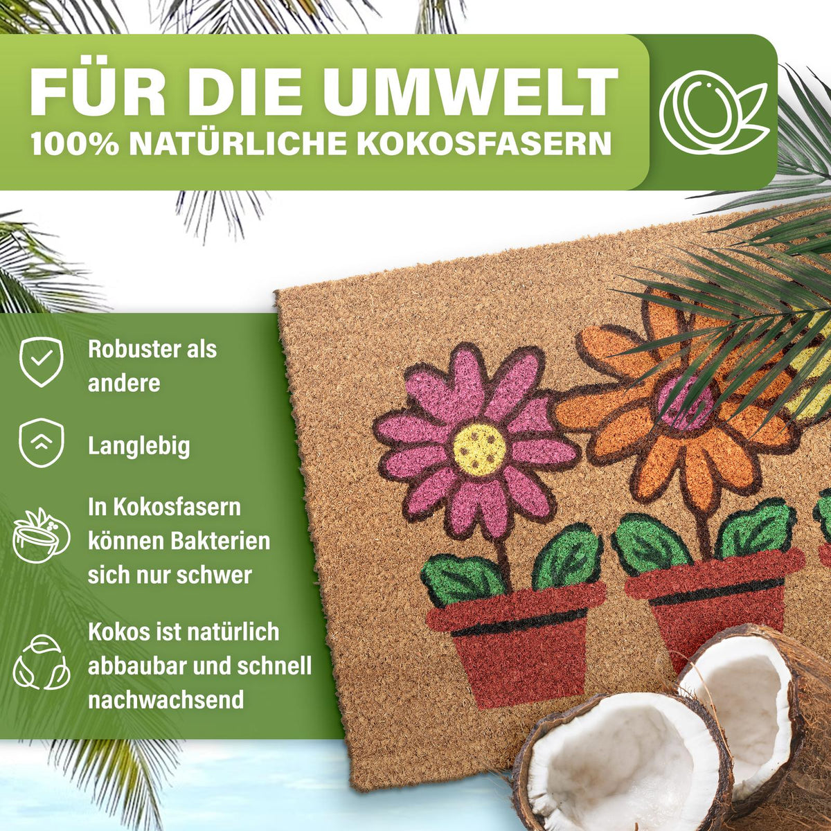 Kokos Fußmatte außen – wetterfeste Kokosmatte in vielen Motiven – Bild 56