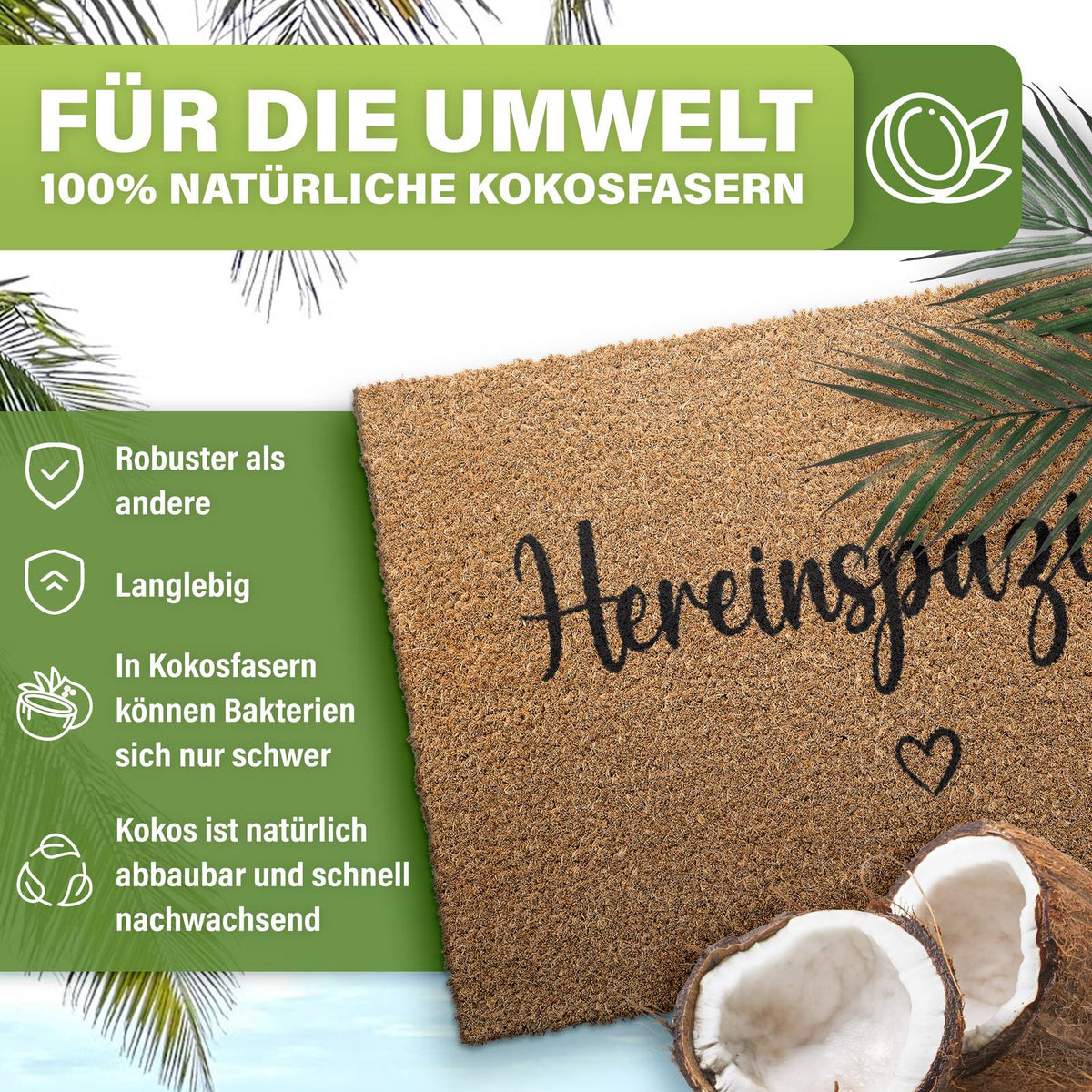 Kokos Fußmatte außen – wetterfeste Kokosmatte in vielen Motiven – Bild 71