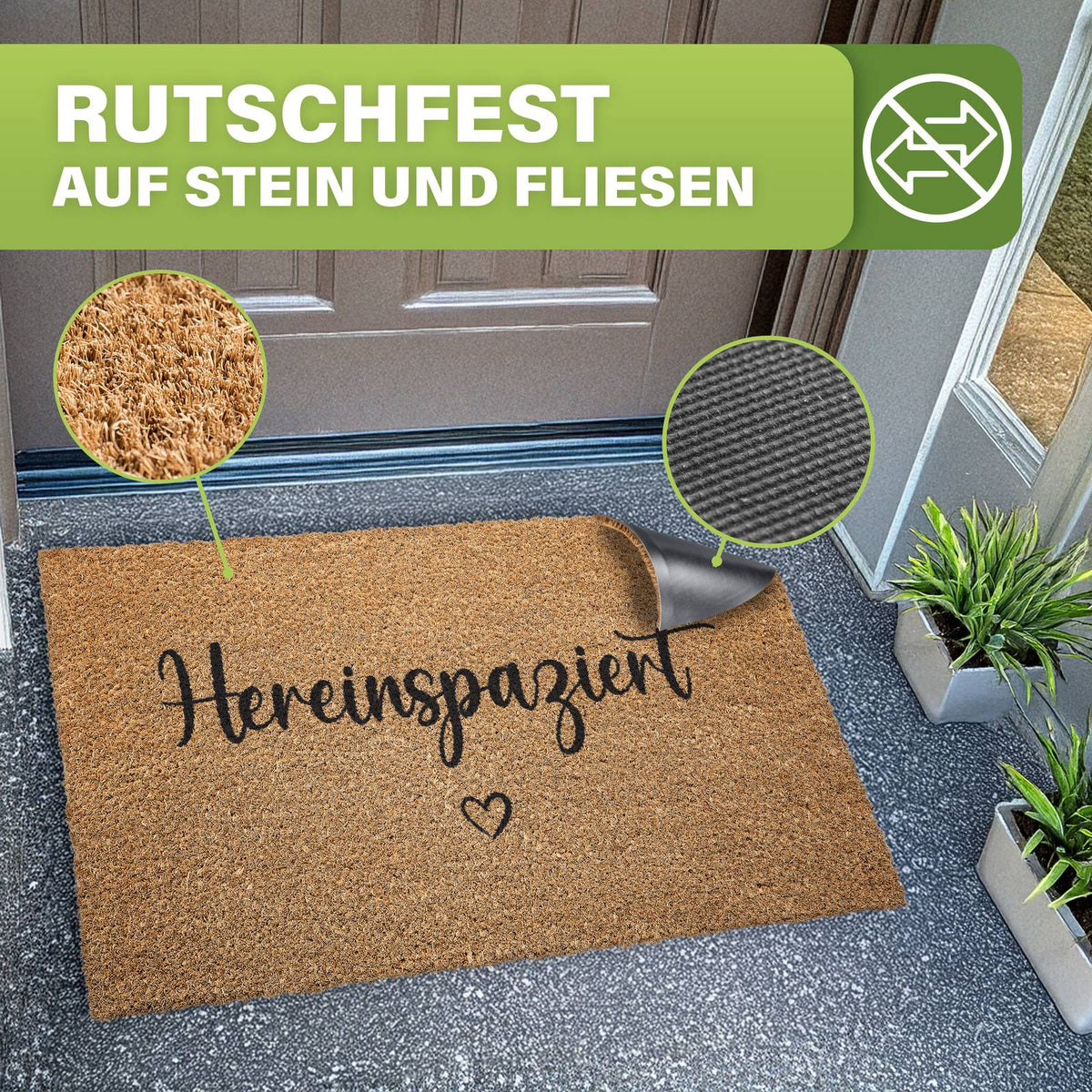 Kokos Fußmatte außen – wetterfeste Kokosmatte in vielen Motiven – Bild 74