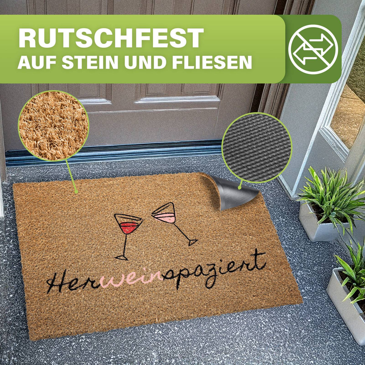 Kokos Fußmatte außen – wetterfeste Kokosmatte in vielen Motiven – Bild 81
