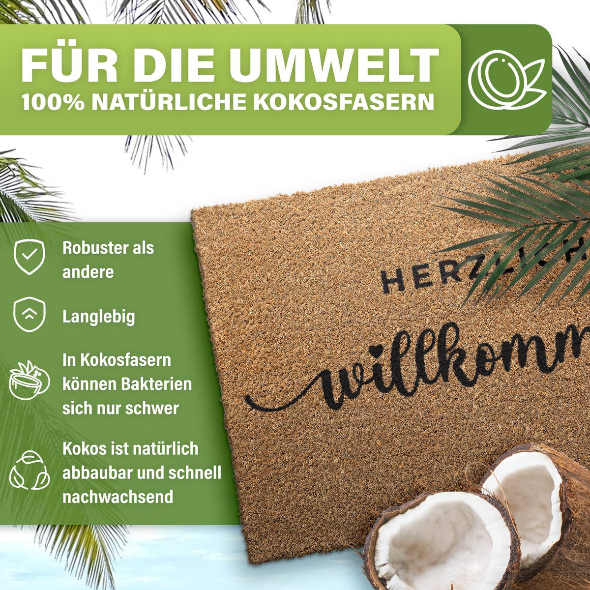Kokos Fußmatte außen – wetterfeste Kokosmatte in vielen Motiven – Bild 92