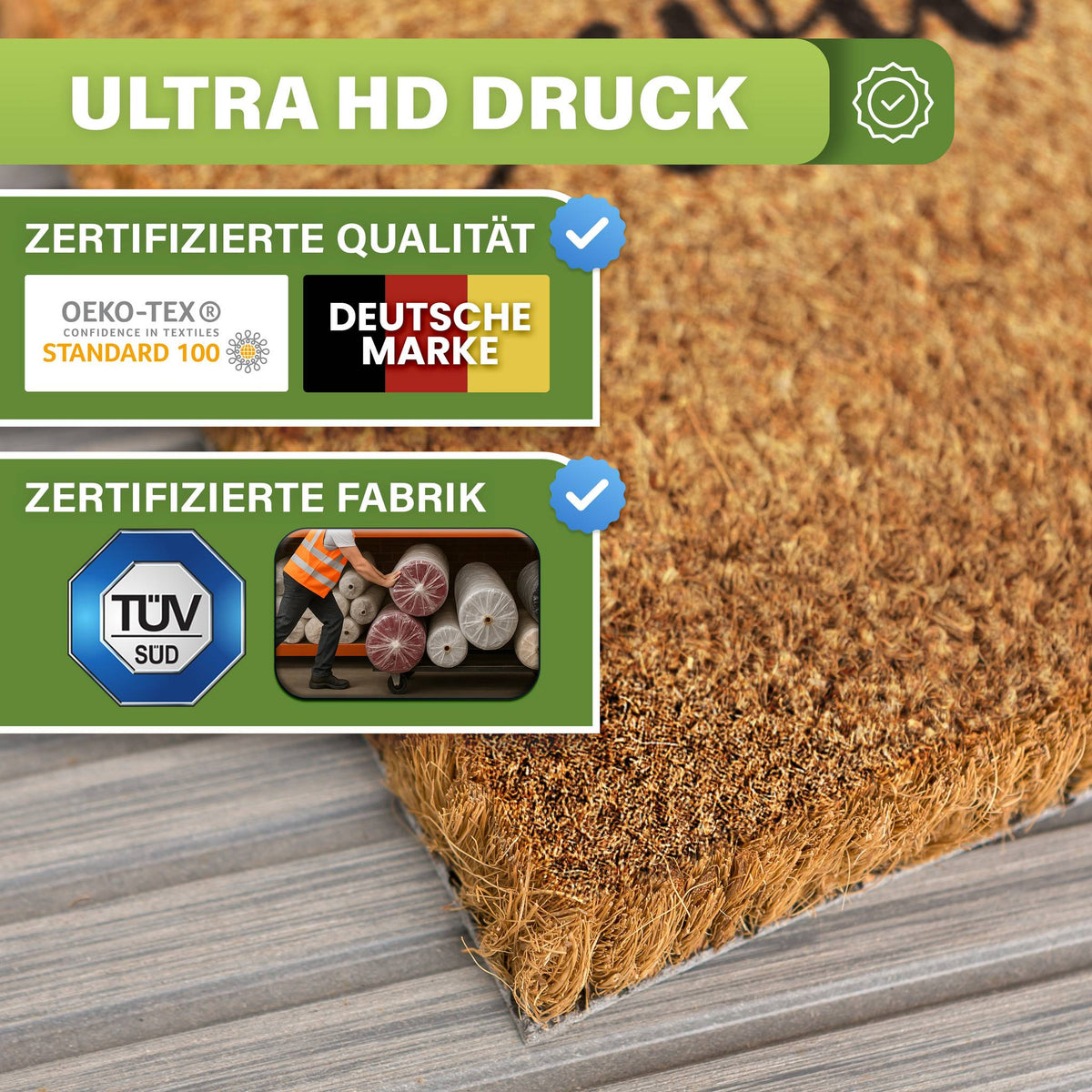 Kokos Fußmatte außen – wetterfeste Kokosmatte in vielen Motiven – Bild 93