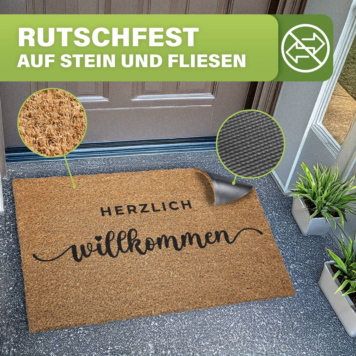 Kokos Fußmatte außen – wetterfeste Kokosmatte in vielen Motiven – Bild 95