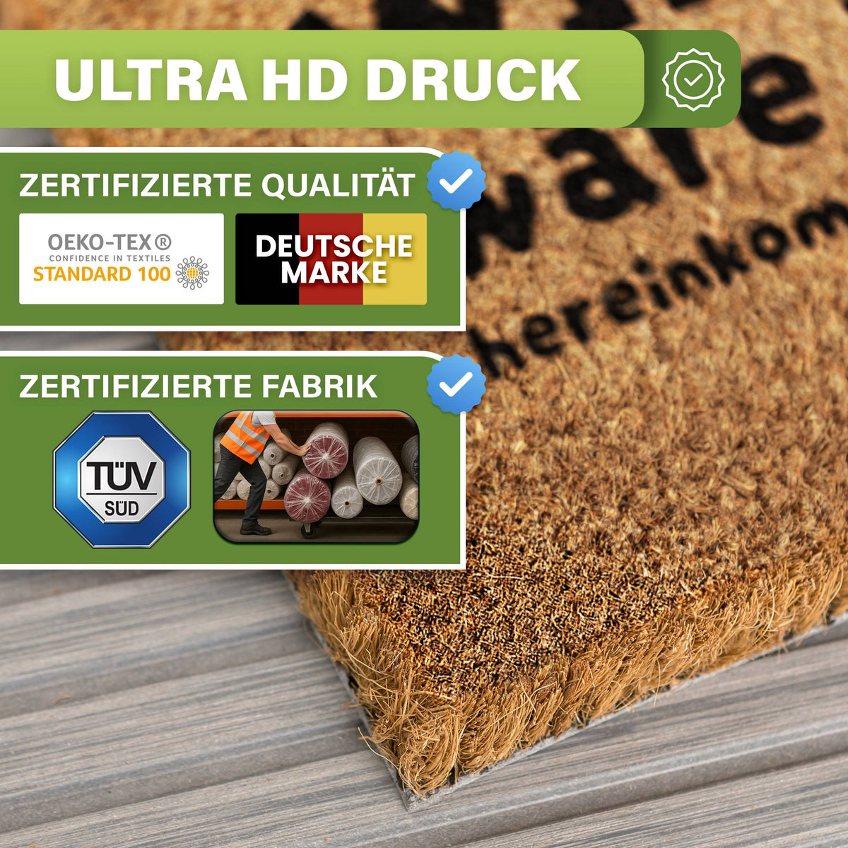 Kokos Fußmatte außen – wetterfeste Kokosmatte in vielen Motiven – Bild 100