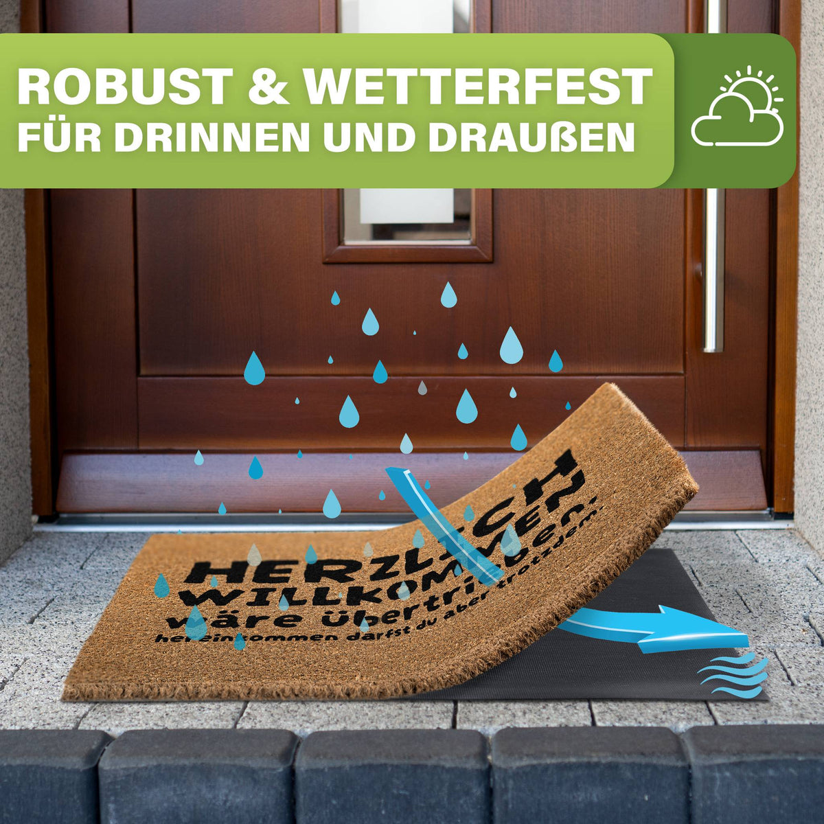 Kokos Fußmatte außen – wetterfeste Kokosmatte in vielen Motiven – Bild 101