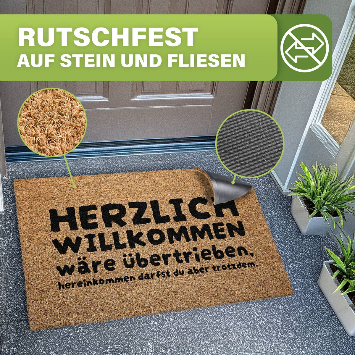 Kokos Fußmatte außen – wetterfeste Kokosmatte in vielen Motiven – Bild 102