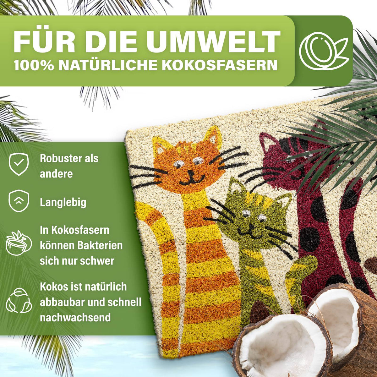Kokos Fußmatte außen – wetterfeste Kokosmatte in vielen Motiven – Bild 106