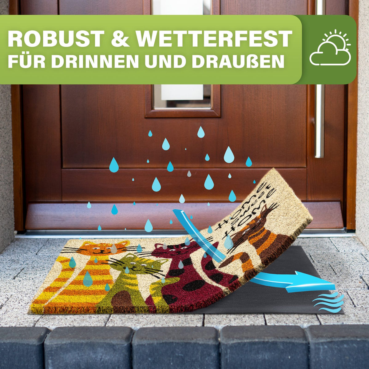 Kokos Fußmatte außen – wetterfeste Kokosmatte in vielen Motiven – Bild 108
