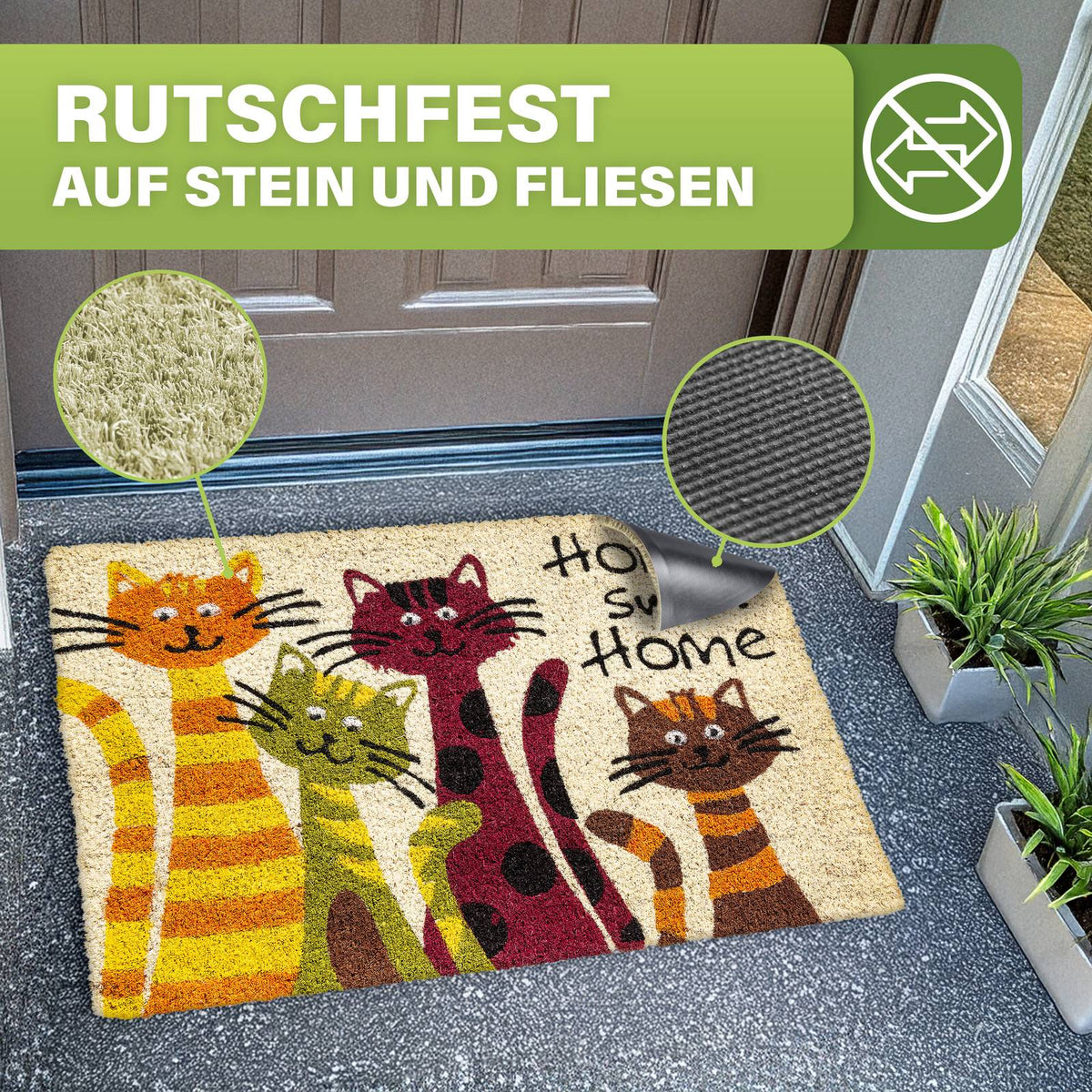 Kokos Fußmatte außen – wetterfeste Kokosmatte in vielen Motiven – Bild 109