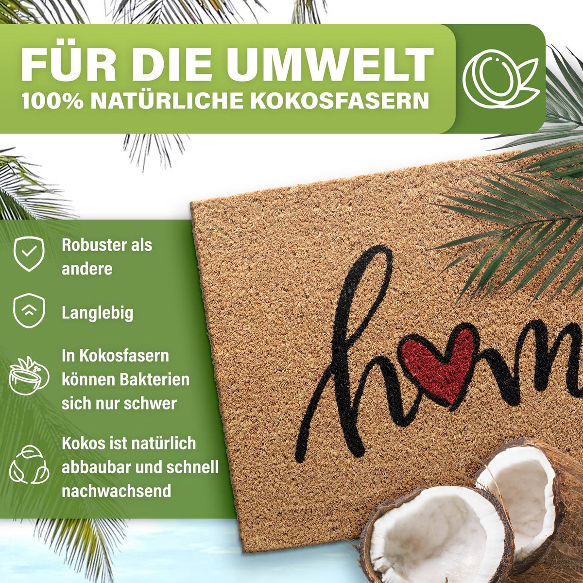 Kokos Fußmatte außen – wetterfeste Kokosmatte in vielen Motiven – Bild 113