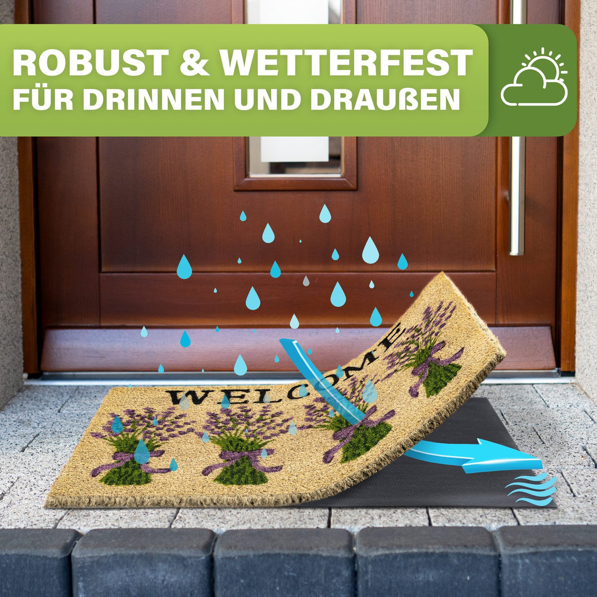 Kokos Fußmatte außen – wetterfeste Kokosmatte in vielen Motiven – Bild 135