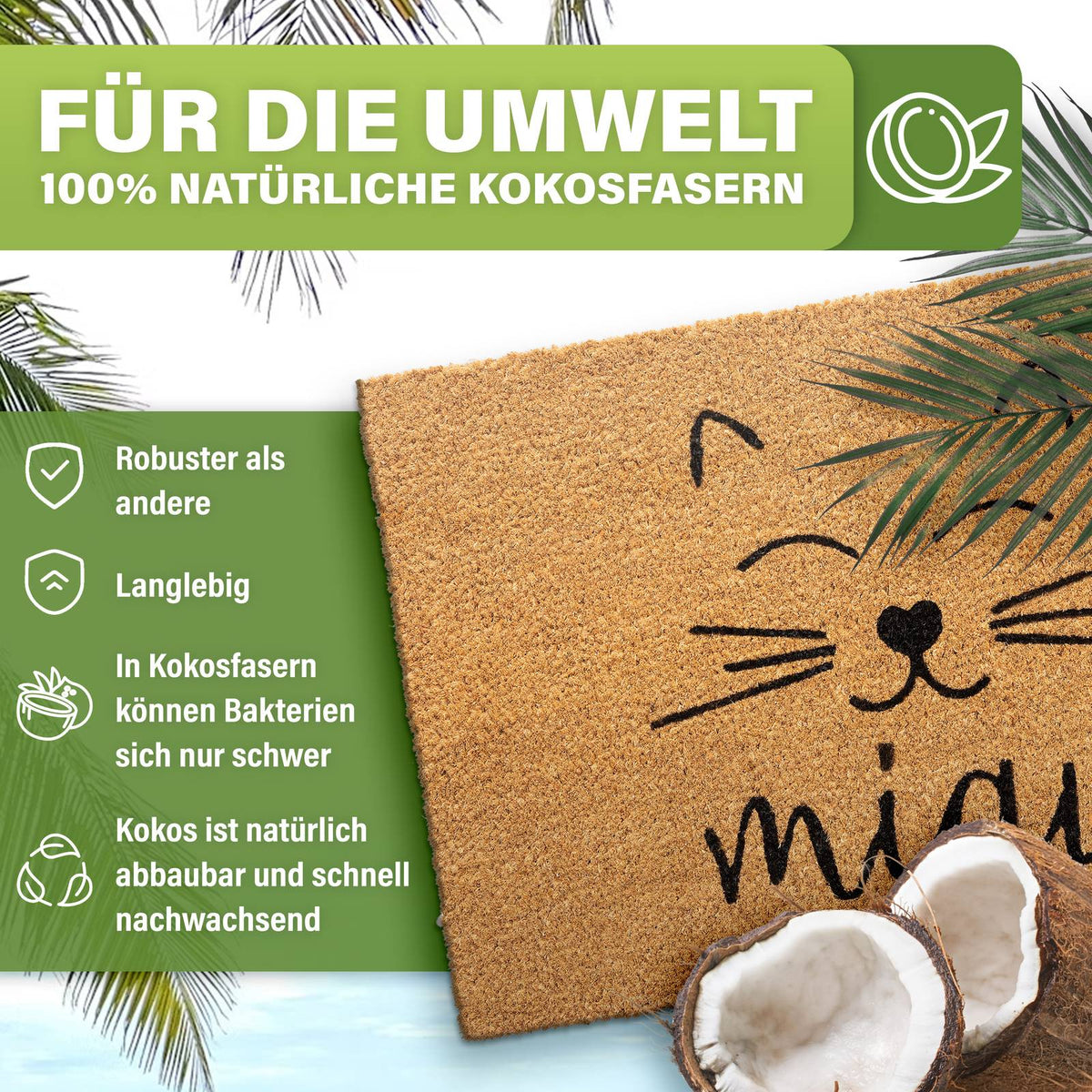 Kokos Fußmatte außen – wetterfeste Kokosmatte in vielen Motiven – Bild 140