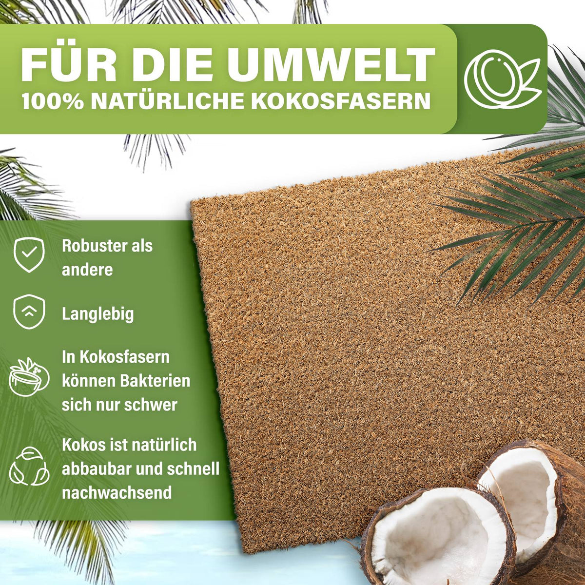Kokos Fußmatte außen – wetterfeste Kokosmatte in vielen Motiven – Bild 157