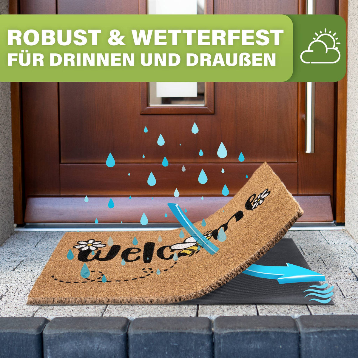 Kokos Fußmatte außen – wetterfeste Kokosmatte in vielen Motiven – Bild 172