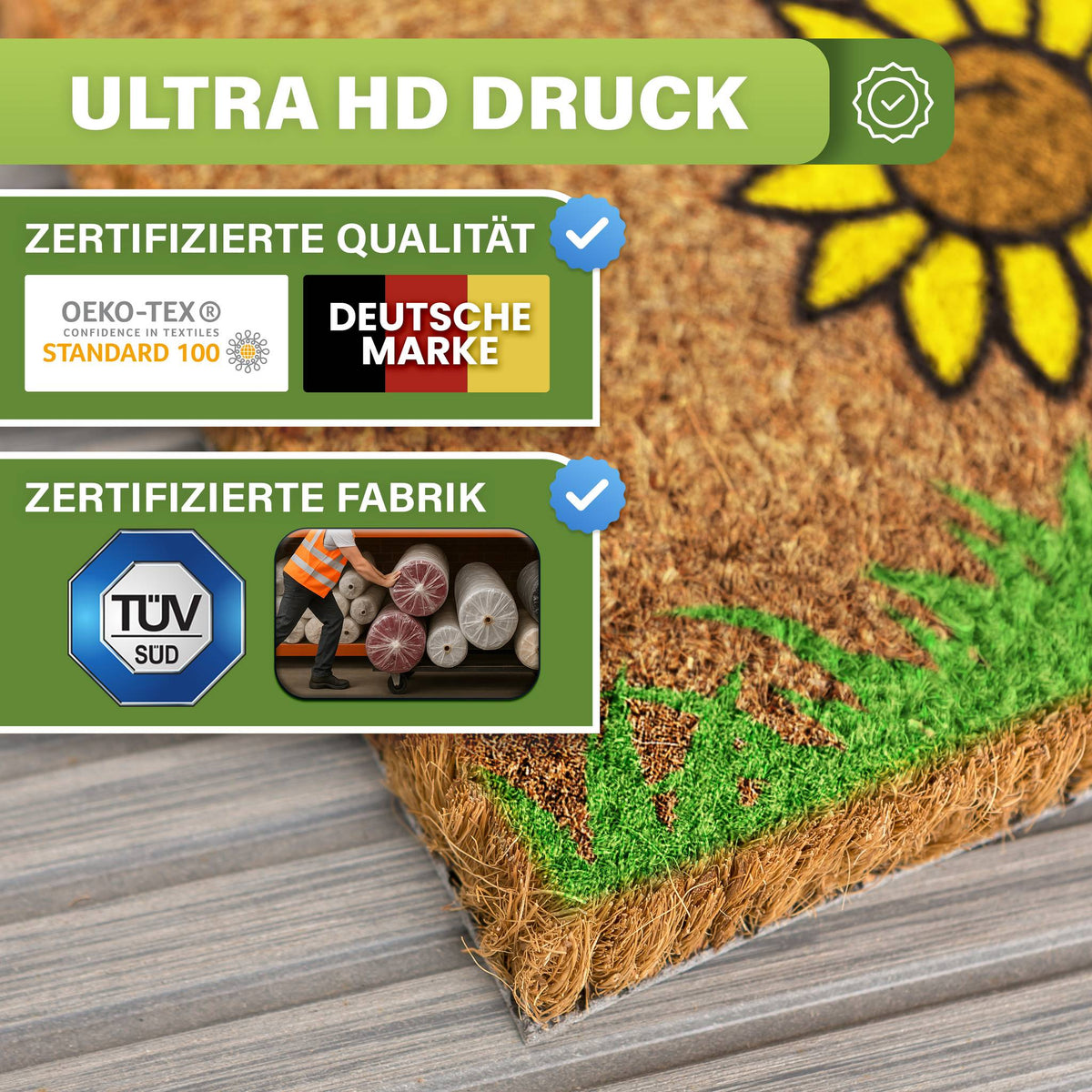 Kokos Fußmatte außen – wetterfeste Kokosmatte in vielen Motiven – Bild 184
