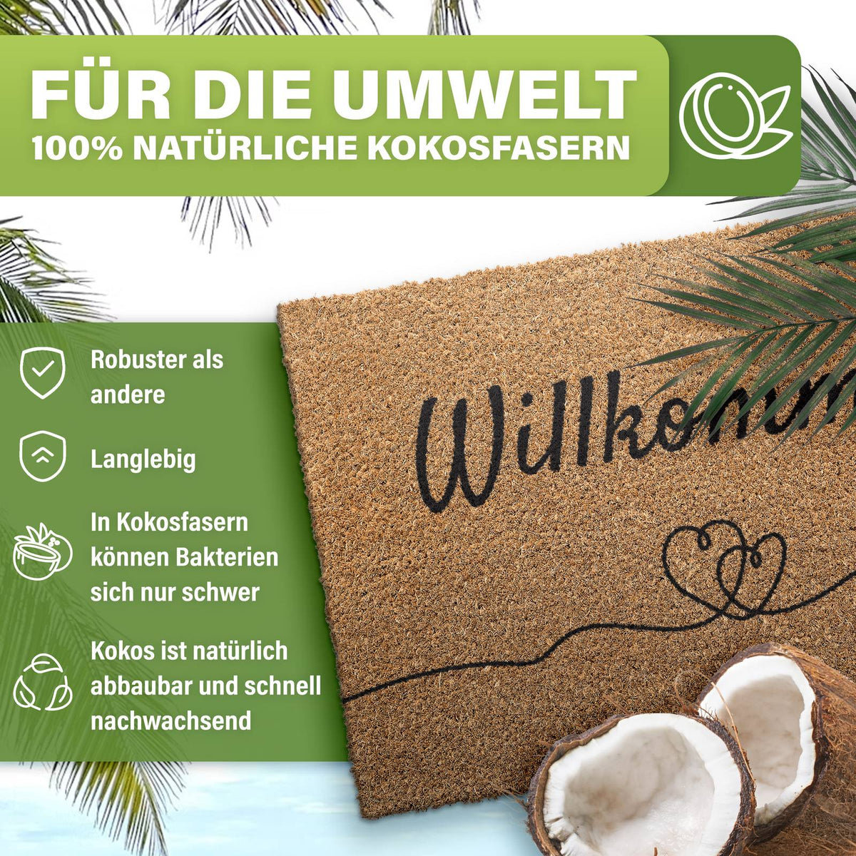 Kokos Fußmatte außen – wetterfeste Kokosmatte in vielen Motiven – Bild 190