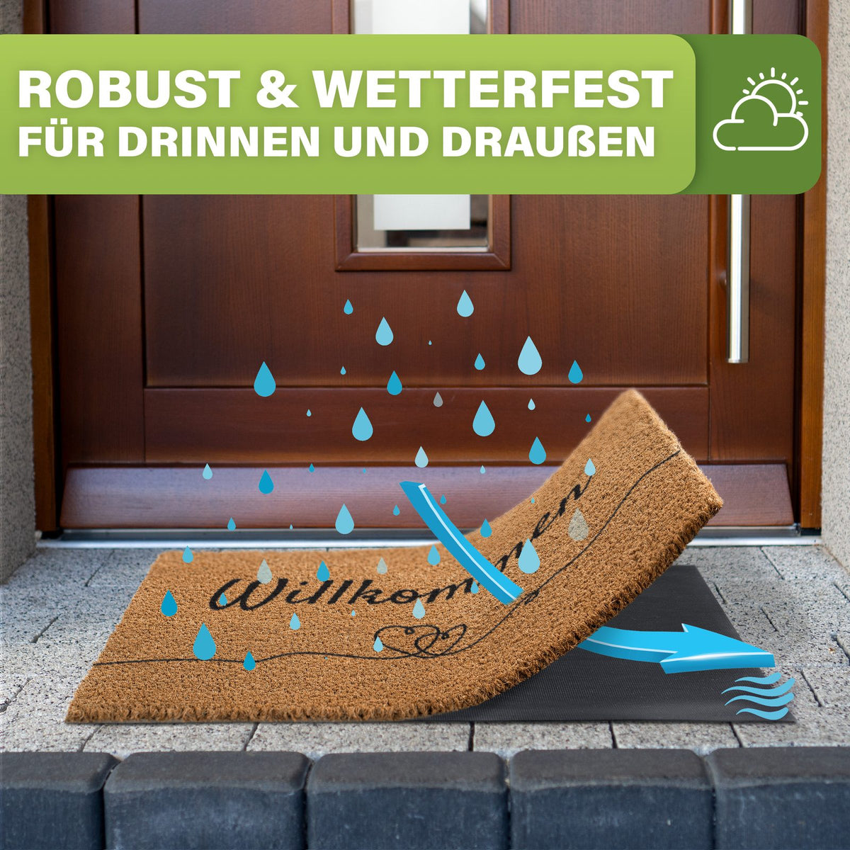Kokos Fußmatte außen – wetterfeste Kokosmatte in vielen Motiven – Bild 192