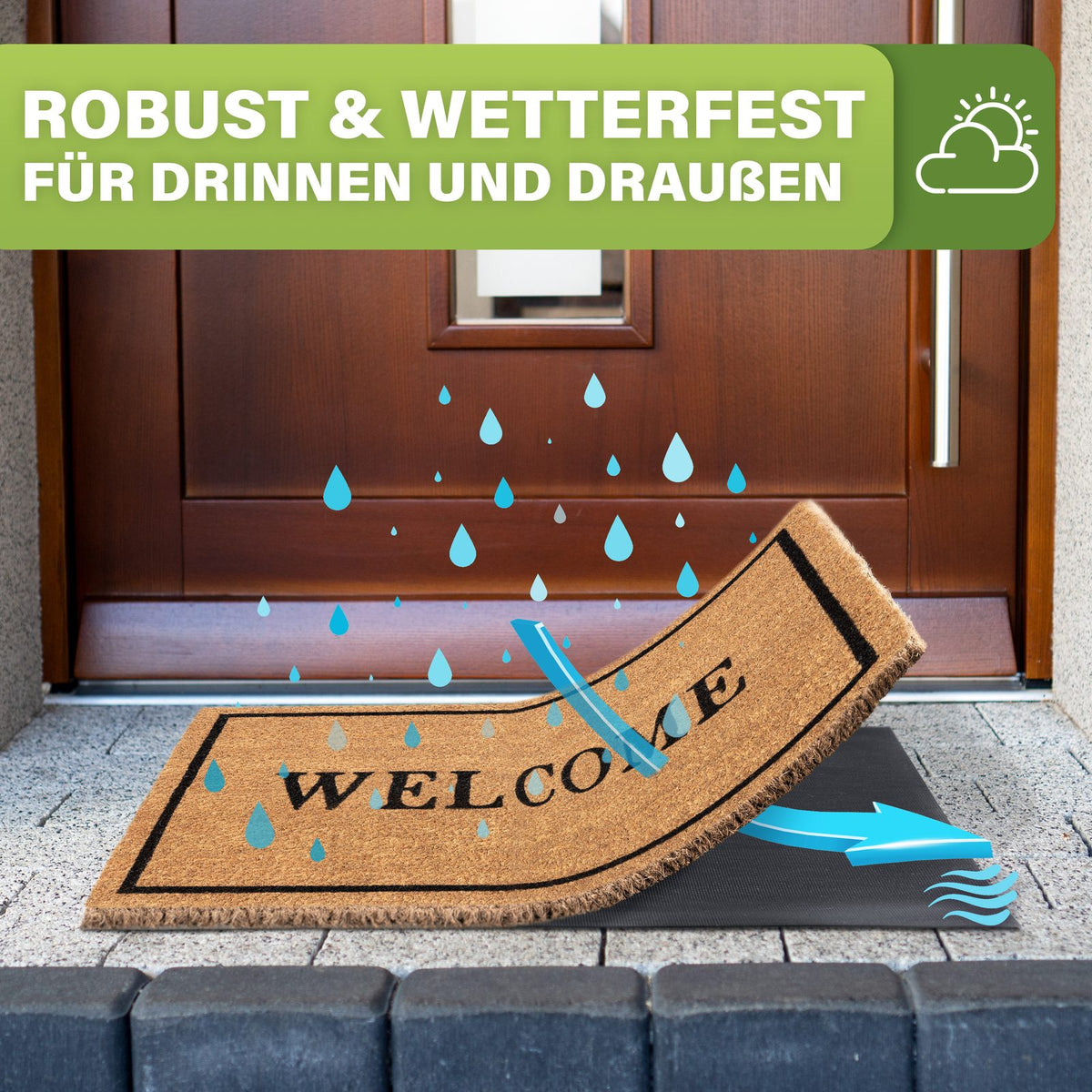 Kokos Fußmatte außen – wetterfeste Kokosmatte in vielen Motiven – Bild 199