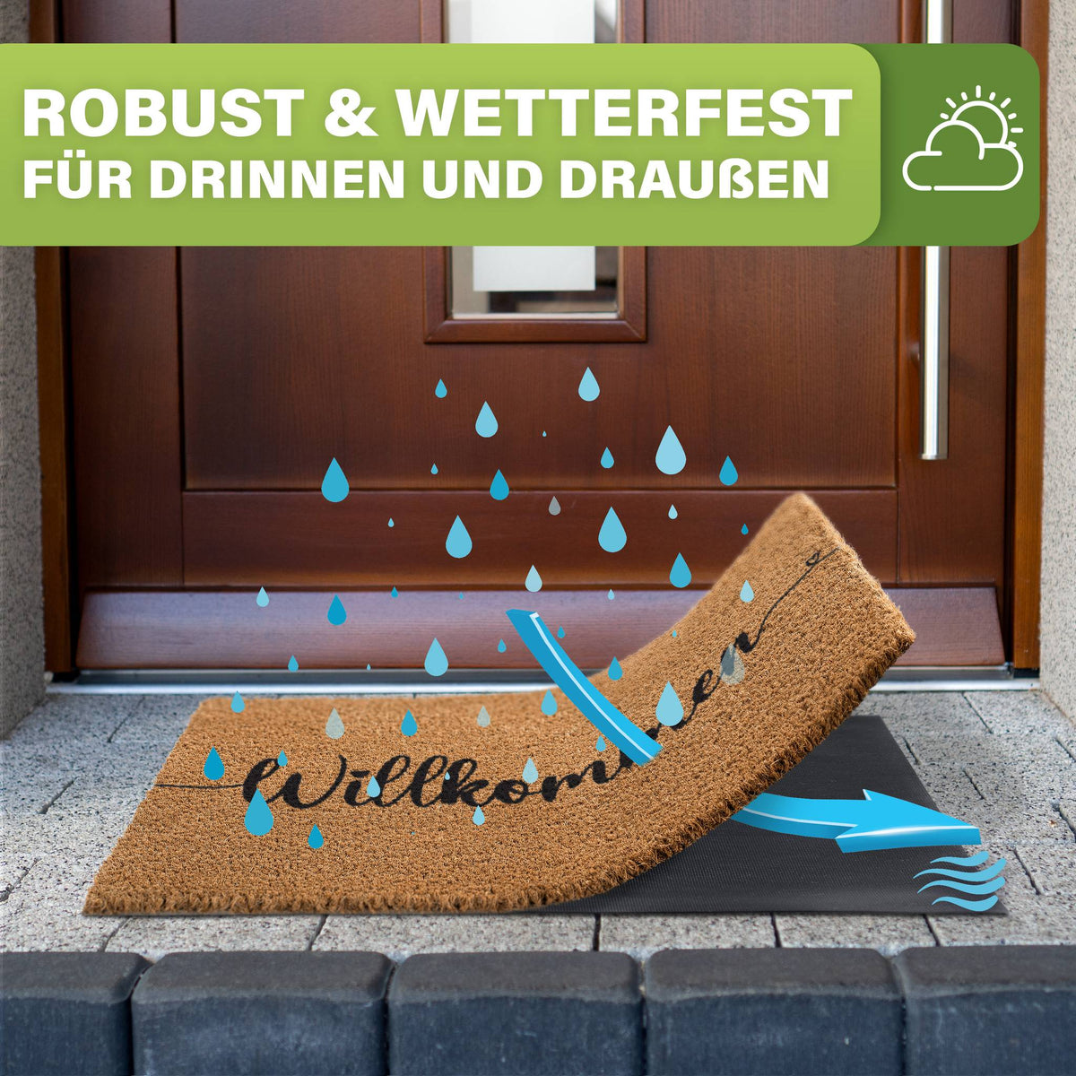Kokos Fußmatte außen – wetterfeste Kokosmatte in vielen Motiven – Bild 234