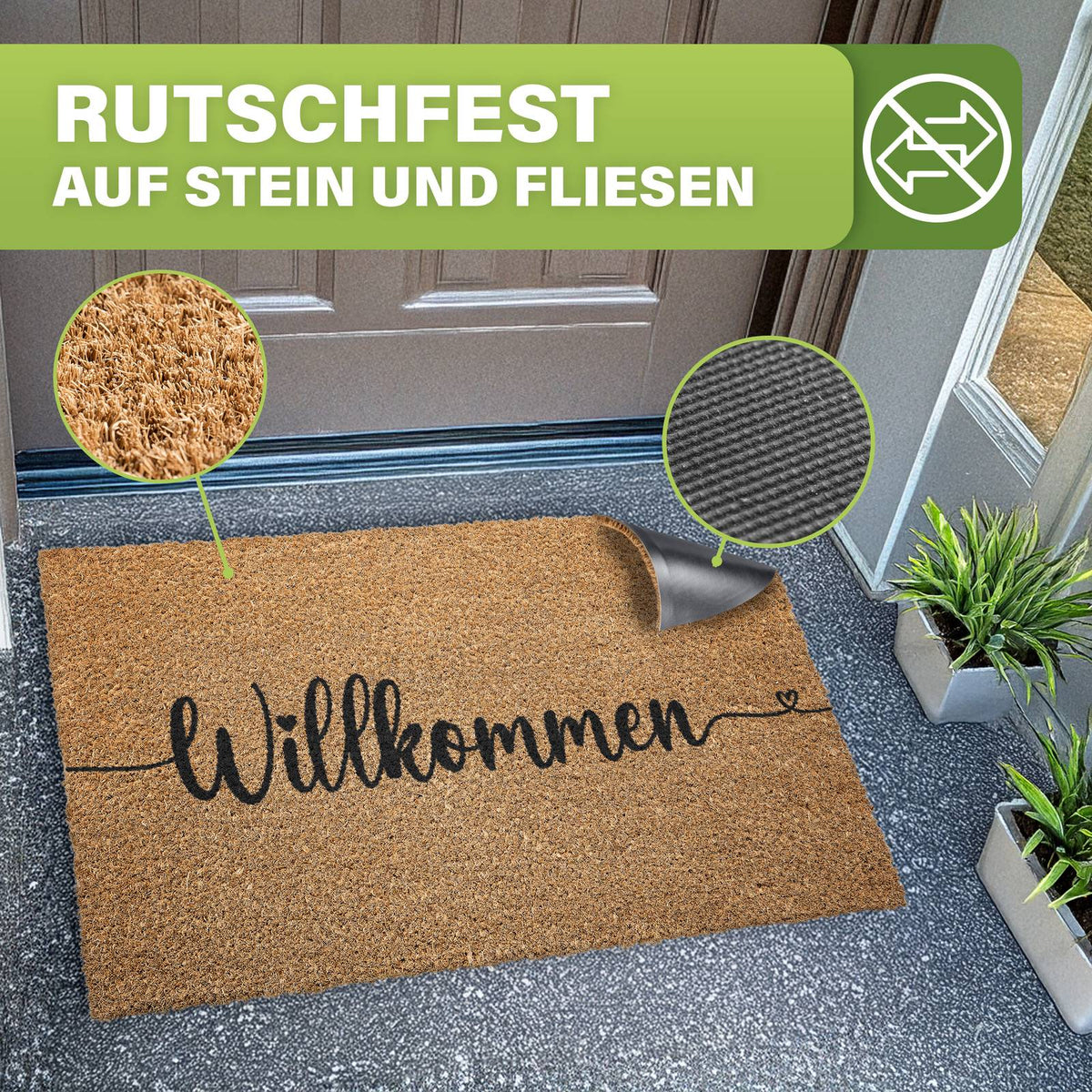 Kokos Fußmatte außen – wetterfeste Kokosmatte in vielen Motiven – Bild 235