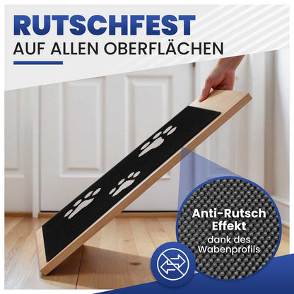Rutschfeste Schmutzfangmatte mit Wabenprofil und Anti-Rutsch-Effekt, hält sicher auf glatten Oberflächen.