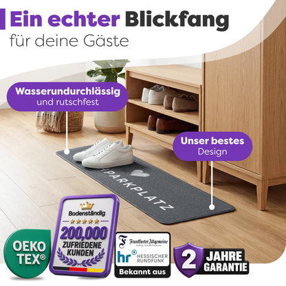 Schuhparkplatz Fußmatte – rutschfeste Schuhmatte, waschbar, 80–120 cm – Bild 2