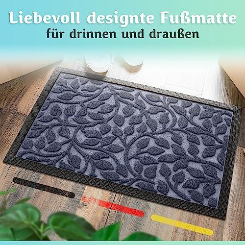 Die liebevoll designte Fußmatte eignet sich für drinnen und draußen und sorgt im Eingangsbereich für einen stilvollen Gesamteindruck.